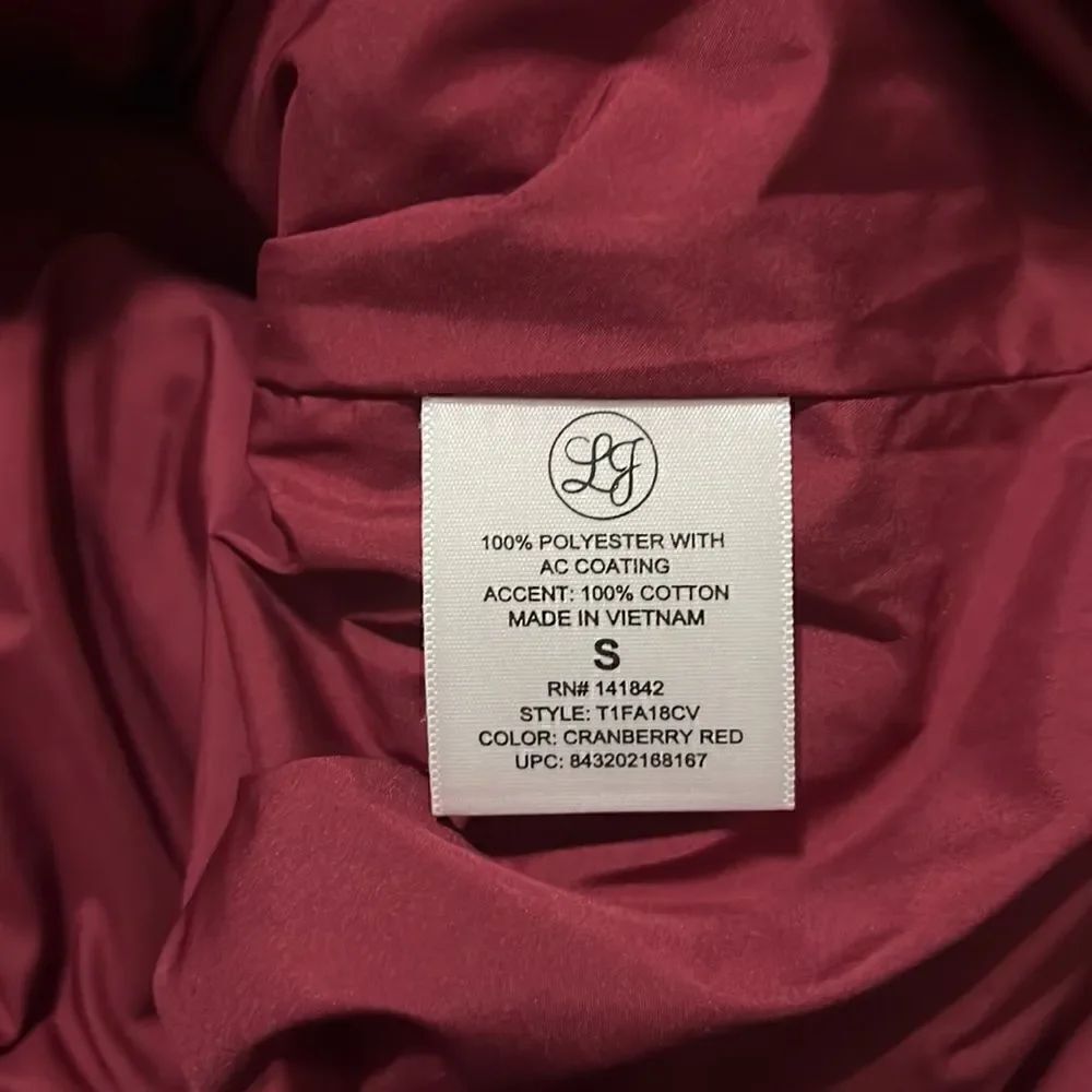 Lauren James Preptec Easton Quilted Puffer Vest Cranberry Red sz S Small - Picture 6 of 6